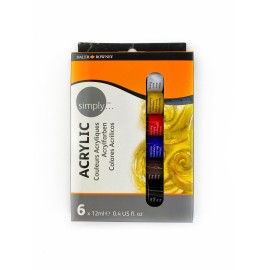 Acrílico Simply Daler Rowney Caja Con 6 Tubos De 12ml