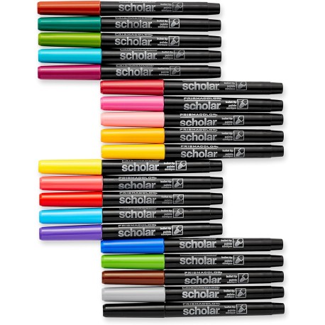 Art Markers Prismacolor Scholar punta de pincel 20 unidades, surtido, punta redonda