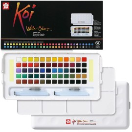 Acuarela En Medias Pastillas Koi Sakura Estuche Con 60 Piezas