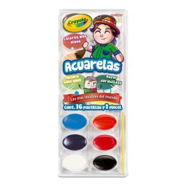 ACUARELAS CRAYOLA 16 PASTILLAS  Y 1 PINCEL