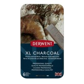 Barra De Carboncillo XL Charcoal 2302009 Derwent Estuche Con 6 Piezas
