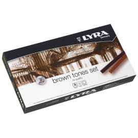 Barras De Pastel Duro Lyra 5641121 Brown Tones Set Con 12 Piezas