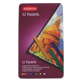 Barras Pastel 36003 Derwent Estuche Metálico Con 12 Piezas