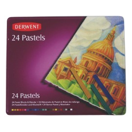 Barras Pastel 36004 Derwent Estuche Metálico Con 24 Piezas