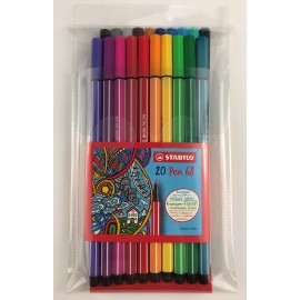 Blister c/20 marcadores Stabilo Pen 68