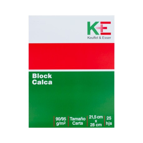 Block Calca Para Dibujo Papel Vegetal Tamaño Carta 25 Hojas 90g