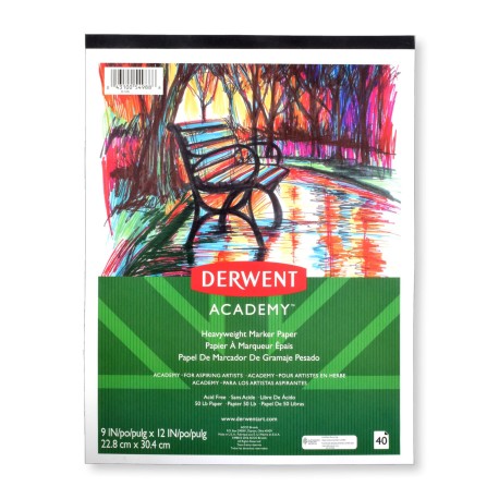 Block Con 40 Hojas Papel Para Marcador Derwent Academy.