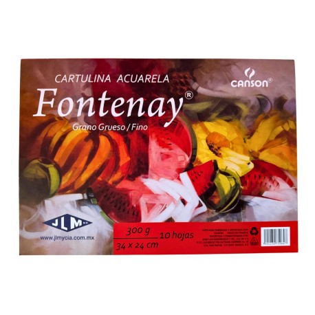 block de cartulina acuarela fontenay 34x24cm 300grs 10 hojas