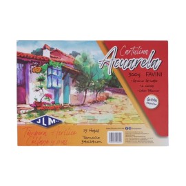 Block De Dibujo Acuarela 34x24cm 300g Blanco 15 Hojas JLM