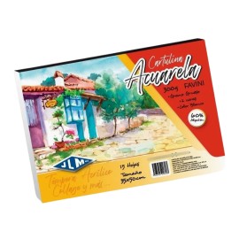 Block De Dibujo Acuarela 35x50cm 300g Blanco 15 Hojas JLM