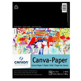 Block De Dibujo Canson Canva 10 Hojas De Papel 290g 22.9x30.5 CM