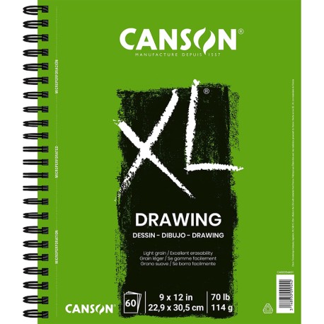 Block De Dibujo Canson XL Drawing 114 Grs 60 Hojas 22.9X30.5 CM