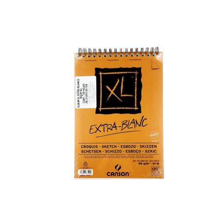 Block De Dibujo Canson XL Extra-Blanc 120 Hojas 90g