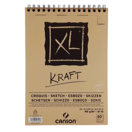 Block De Dibujo Canson XL Kraft 90 Grs 60 Hojas