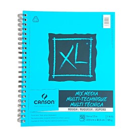 Block De Dibujo Canson Xl Mix Media Rough 22.9x30.5cm 185g