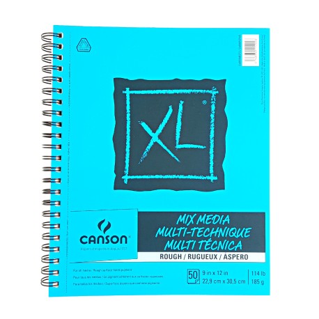 Block De Dibujo Canson Xl Mix Media Rough 22.9x30.5cm 185g