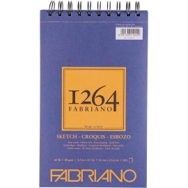 Block de Dibujo Fabriano 1264 Sketch, 14x21.6cms 80g 100 hojas