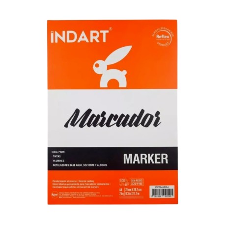 Block De Dibujo Marker Indart A4