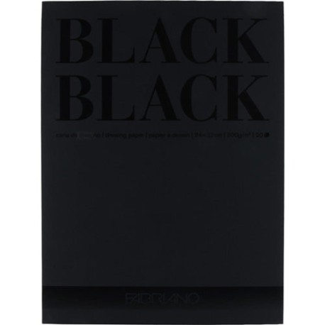 BLOCK FABRIANO BLACK SMOOTH 24X32CM 20 HOJAS