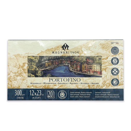 BLOCK MAGNANI 1404 ACUARELA 300G 12X23CM PORTOFINO 20 HOJAS