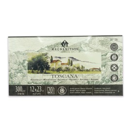 BLOCK MAGNANI 1404 ACUARELA 300G 12X23CM TOSCANA 20 HOJAS