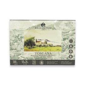 BLOCK MAGNANI 1404 ACUARELA 300G 18X26CM TOSCANA 20 HOJAS