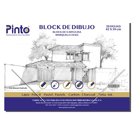 Block Marquilla Pinto con 20hojas de 24.5x32cm, 165grs (54k)