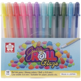 Bolígrafo De Gel Sakura Gelly Roll Glaze Set De 12 Piezas