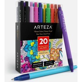 Bolígrafo Retráctil De Gel Arteza Punta Media Estuche Con 20 Piezas