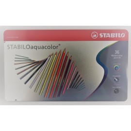 Caja 36 Lapices De Colores acuarelables Stabilo Aquacolor