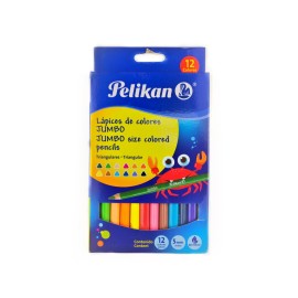 Caja C/12 Lápices De Colores Jumbo Triangulares Pelikan