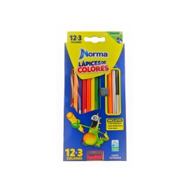 Caja C/15 Lápices De Colores Redondos Norma