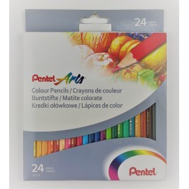 Caja C/24 Lápices De Colores Hexagonales Pentel Arts