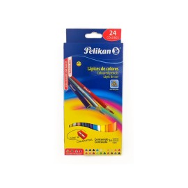 Caja C/24 Lápices De Colores Triangulares Pelikan