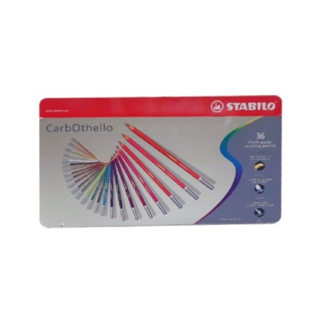 Caja C/36 Lápices de Colores Pastel Carbothello Stabilo