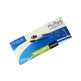 CAJA CON 12 BOLIGRAFO NEGRO PIN POINT PUNTO MEDIANO