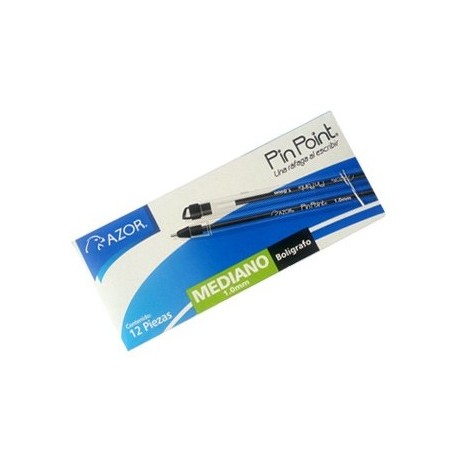 CAJA CON 12 BOLIGRAFO NEGRO PIN POINT PUNTO MEDIANO