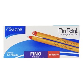 CAJA CON 12 BOLIGRAFO ROJO PIN POINT FINO