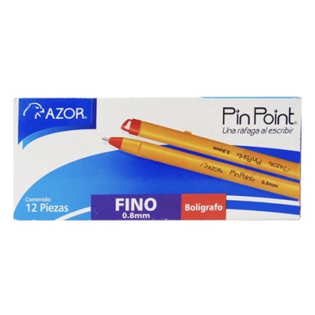CAJA CON 12 BOLIGRAFO ROJO PIN POINT FINO