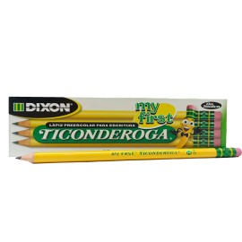 Caja Con 12 Lapices Ticonderoga 2 Hb Jumbo Redondo
