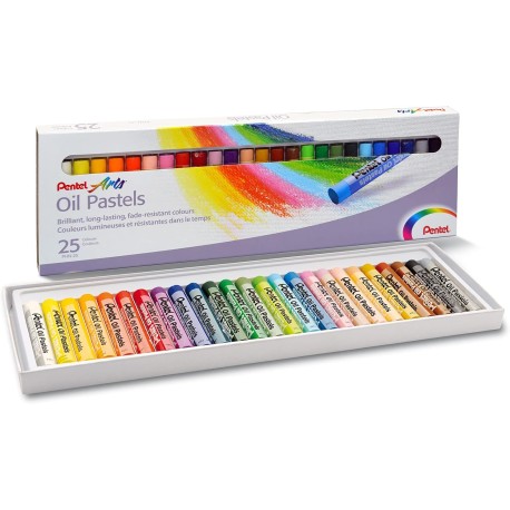 Caja con 25 gises óleo pastel Pentel
