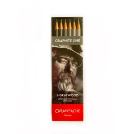 Caja Con 6 Lapices Artísticos  De Grafito Carandache