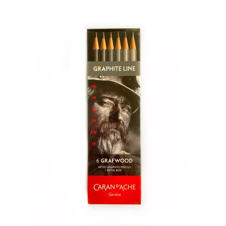 Caja Con 6 Lapices Artísticos  De Grafito Carandache