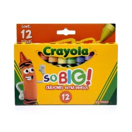 CAJA DE CRAYONES SoBIG! JUMBO 12 PIEZAS CRAYOLA.