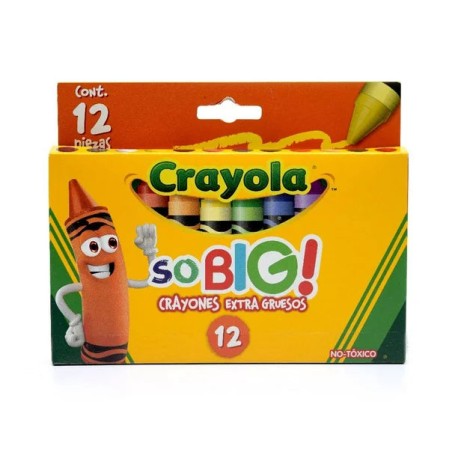 CAJA DE CRAYONES SoBIG! JUMBO 12 PIEZAS CRAYOLA.