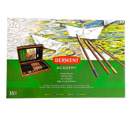 Caja De Madera Con Lápices De Colores Derwent Academy.