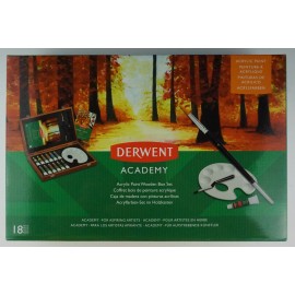 Caja De Madera Con Pinturas Acrílicas Derwent Academy.