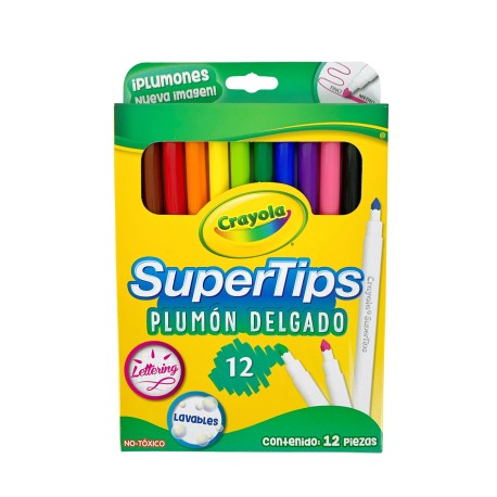 CAJA DE SUPERTIPS CON 12 PIEZAS. CRAYOLA