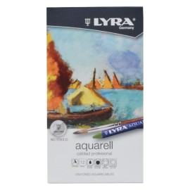 Crayones Acuarelables Lyra 46319 Profesional Set Con 12 Piezas