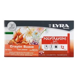 Crayones Tipo Pastel Suaves Lyra 5651120 Polycrayons Soft Set Con 12 Piezas